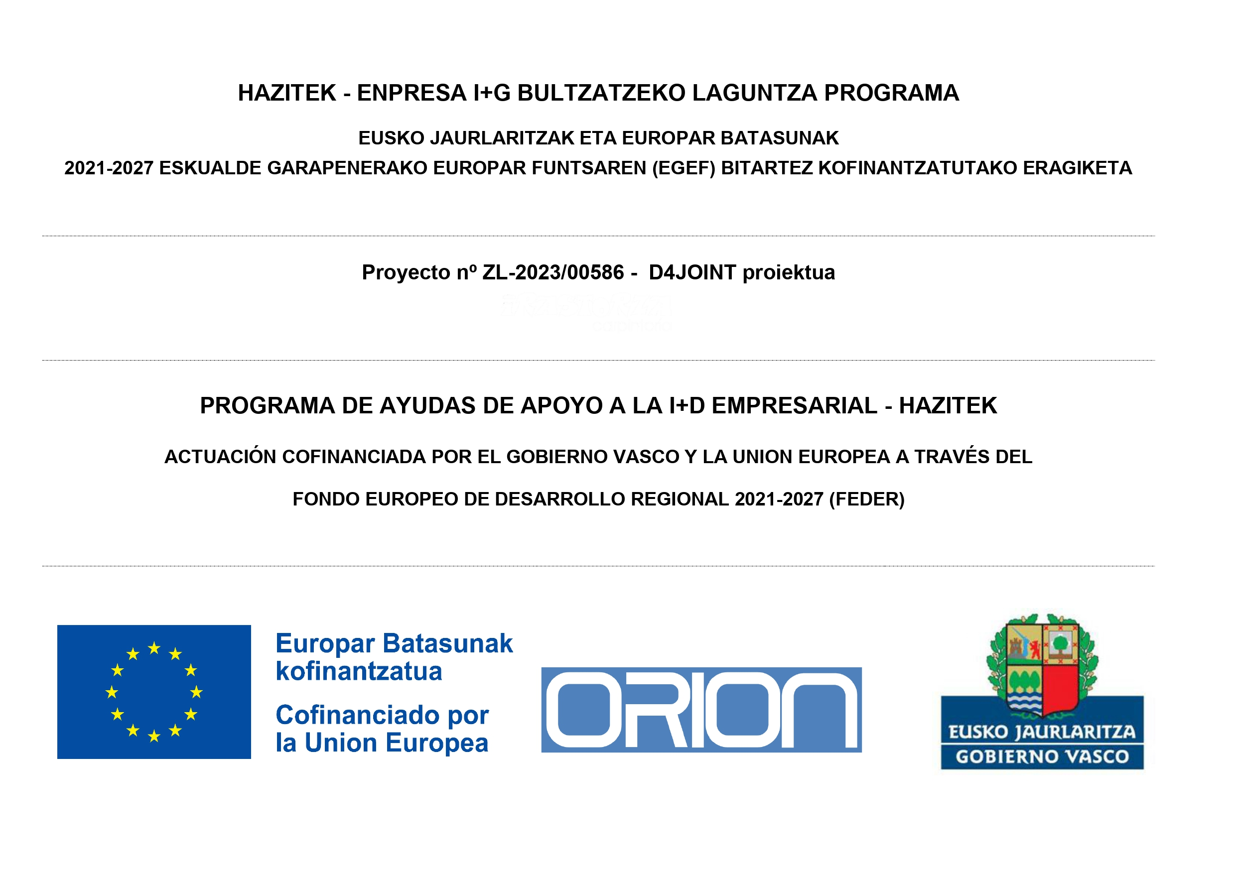 Programa de ajudas de apoio à I+D empresarial HAZITEK 2023